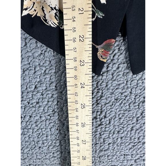 Nira Nira New York Fitted Jacket Blazer Black Floral Vintage Women’s Size 6 - Picture 3 of 7